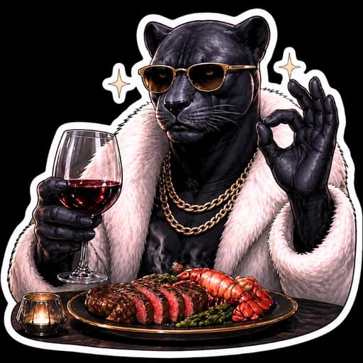 Onyx dinner sticker